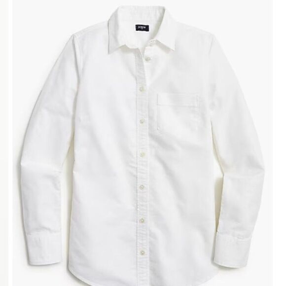 J. Crew Factory BP533 white Petite button-up oxford shirt in signature fit Small - Picture 6 of 11